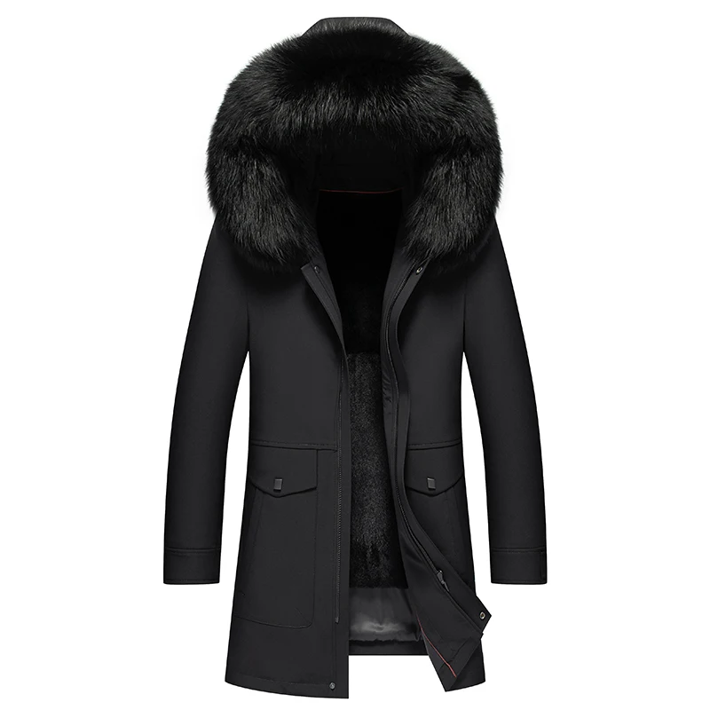 2021 Winter Warm Jackets Coat Black Big Fox Fur Collar Rabbit Fur Liner Thick Warm Outdoor Jackets for Men chaqueta moto hombre
2021 Winter Warm Jackets Coat Black Big Fox Fur Collar Rabbit Fur Liner Thick Warm Outdoor Jackets for Men chaqueta moto hombre