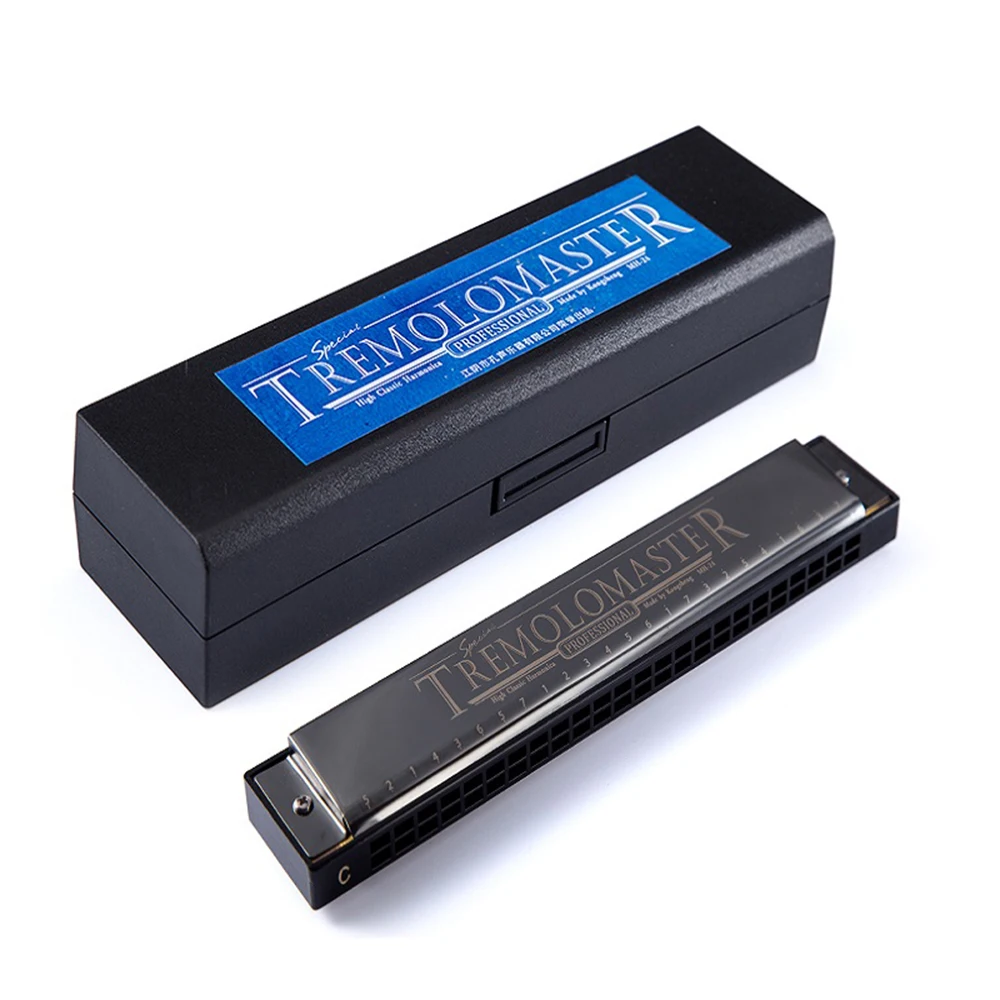 24 Holes Tremolo Harmonica Stylish C Tone Black Mouth Organ Harp for Professional Player Beginner Students Kid Adults
24 Holes Tremolo Harmonica Stylish C Tone Black Mouth Organ Harp for Professional Player Beginner Students Kid Adults