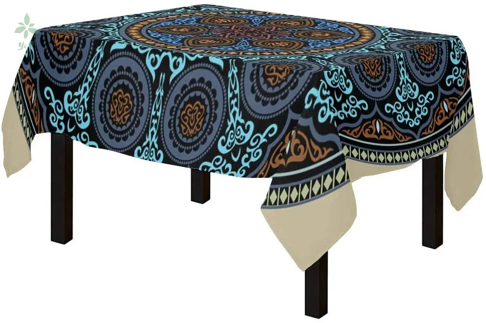 Ethnic Mandala Flowers Tablecloths Rectangle Table Cover For Dining Room Kitchen Geometry Floral Blue
Ethnic Mandala Flowers Tablecloths Rectangle Table Cover For Dining Room Kitchen Geometry Floral Blue