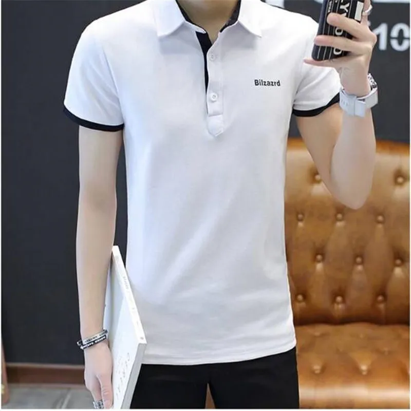 2021 Summer Men's Polo Shirts Short Sleeve T-shirt Youth Fashion Standing Collar Slim Short Sleeve POLO Shirt Casual Lapel Blue
2021 Summer Men's Polo Shirts Short Sleeve T-shirt Youth Fashion Standing Collar Slim Short Sleeve POLO Shirt Casual Lapel Blue