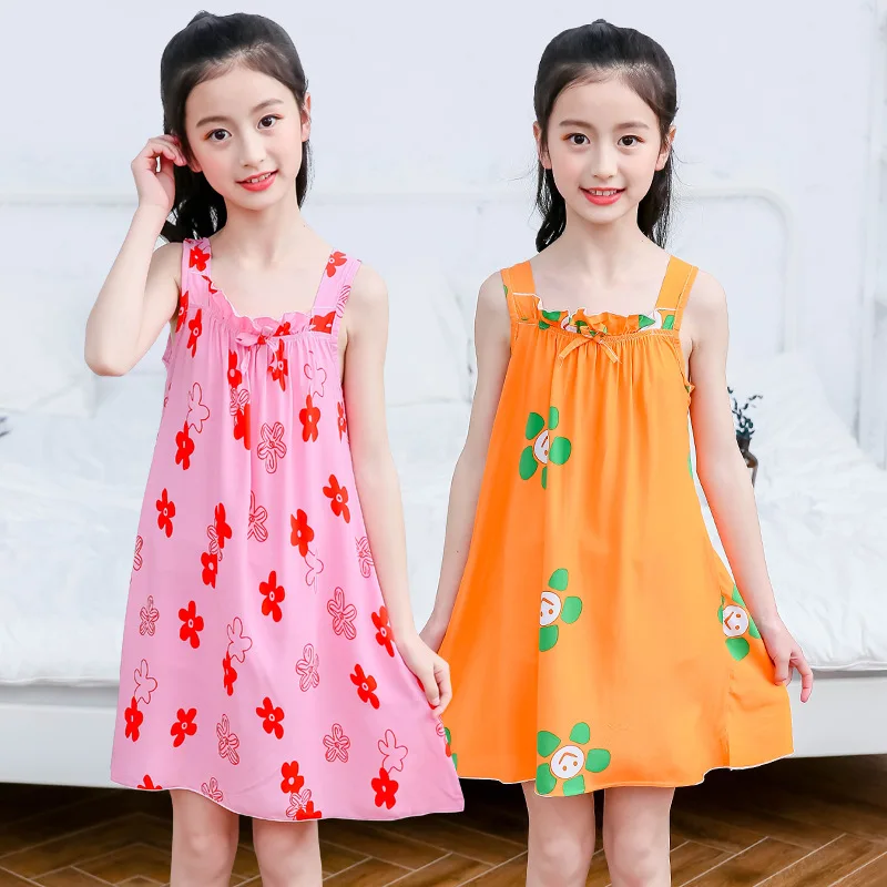 Girls summer dress new sleeveless nightdress little girl cartoon dot cotton casual ultra-thin breathable strap pajamas dress
Girls summer dress new sleeveless nightdress little girl cartoon dot cotton casual ultra-thin breathable strap pajamas dress