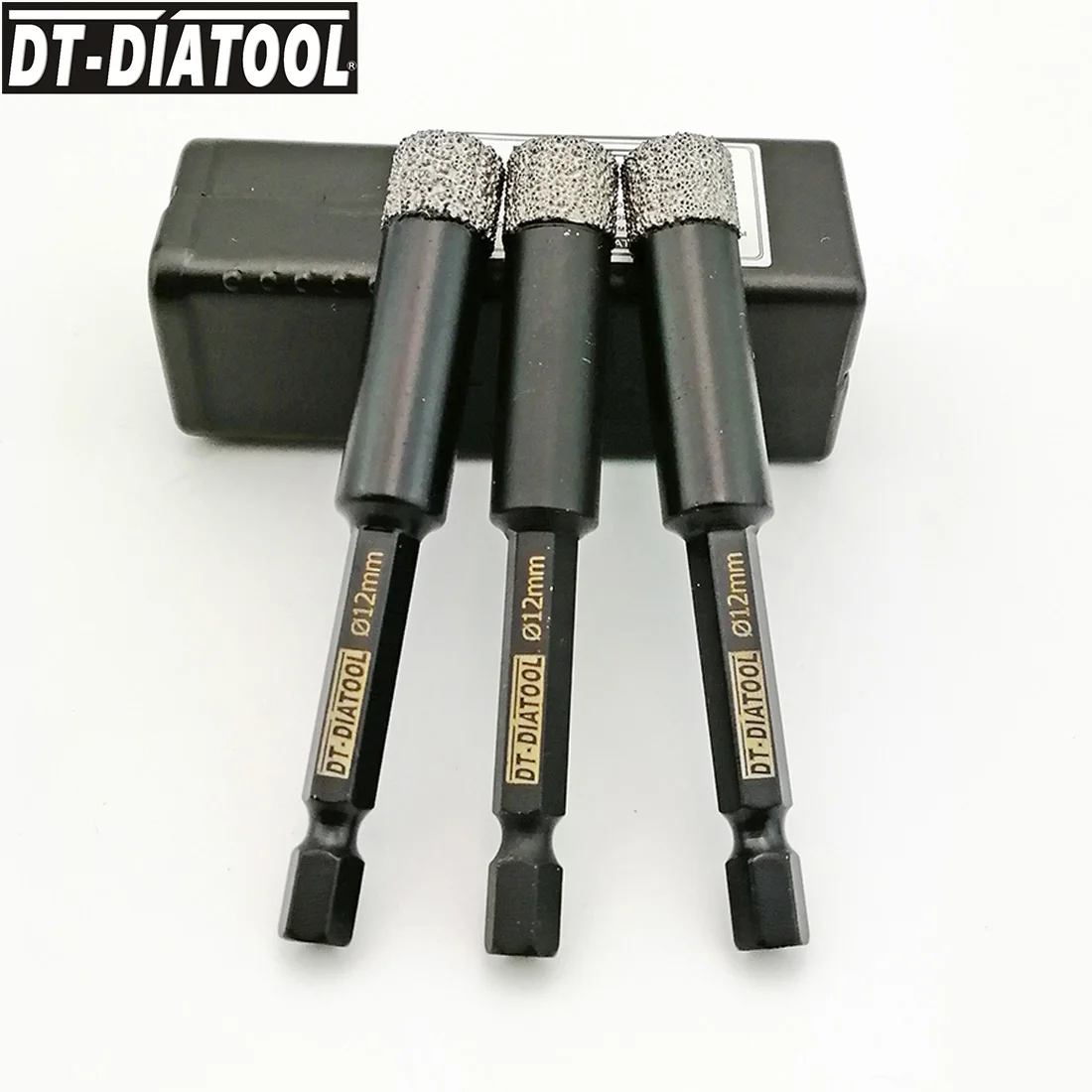 DT-DIATOOL 3 шт. диаметр 12 мм вакуумной пайки Quick-fit хвостовик алмазные сверла сухое Отверстие пила для гранита мраморной плитки керамический камень 
DT-DIATOOL 3 шт. диаметр 12 мм вакуумной пайки Quick-fit хвостовик алмазные сверла сухое Отверстие пила для гранита мраморной плитки керамический камень