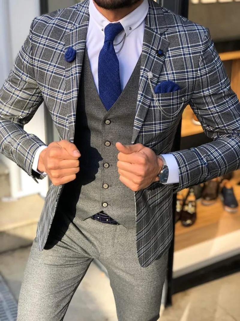 Wedding Tuxedos Vintage Fit Formal Best Man Suits Groom Wear Men's Tweed 3 Piece Suits (Jacket+Pants+vest)
Wedding Tuxedos Vintage Fit Formal Best Man Suits Groom Wear Men's Tweed 3 Piece Suits (Jacket+Pants+vest)