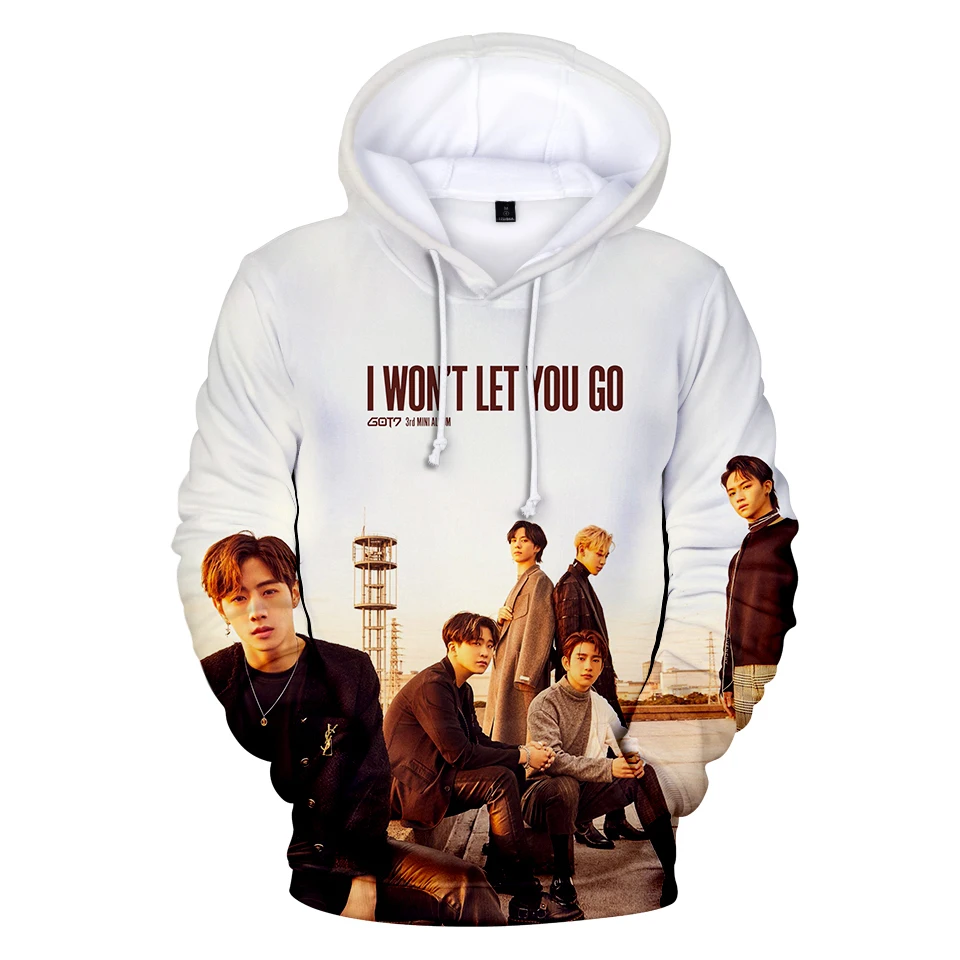 2019 Hot Sale Fashion Casual GOT7 3D Hoodies NEW Album I Won't LET YOU GO Print Sweatshirt Long Sleeve GOT7 Clothes
2019 Hot Sale Fashion Casual GOT7 3D Hoodies NEW Album I Won't LET YOU GO Print Sweatshirt Long Sleeve GOT7 Clothes