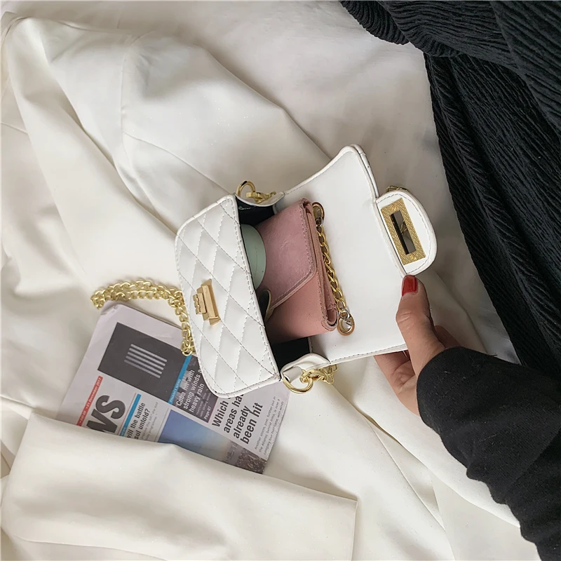 Pearl Small Top-handle Bags for Women Rhombus Square Shoulder Bags Quilted Chain Crossbody Bag Ladies Solid Color Handbags Sac
Pearl Small Top-handle Bags for Women Rhombus Square Shoulder Bags Quilted Chain Crossbody Bag Ladies Solid Color Handbags Sac