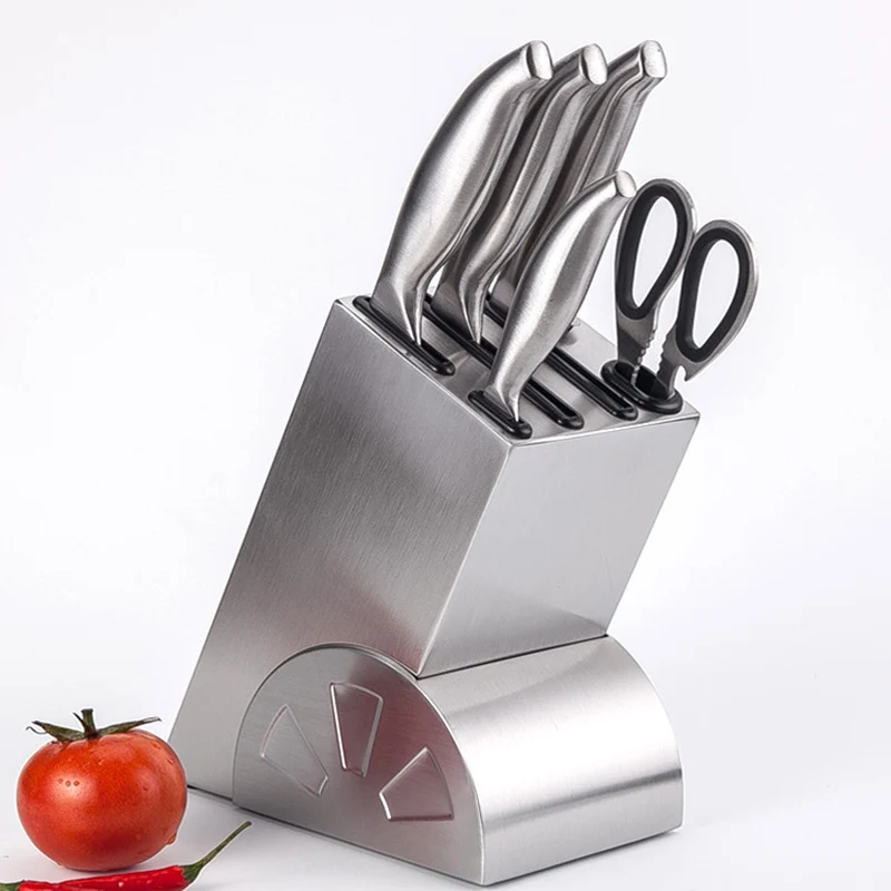 304 Stainless Steel Knife Block Metal Santoku Nakiri Knives Storage Stand Mildew Proof Kitchen Knife Holder Knife Rack Accessory
304 Stainless Steel Knife Block Metal Santoku Nakiri Knives Storage Stand Mildew Proof Kitchen Knife Holder Knife Rack Accessory