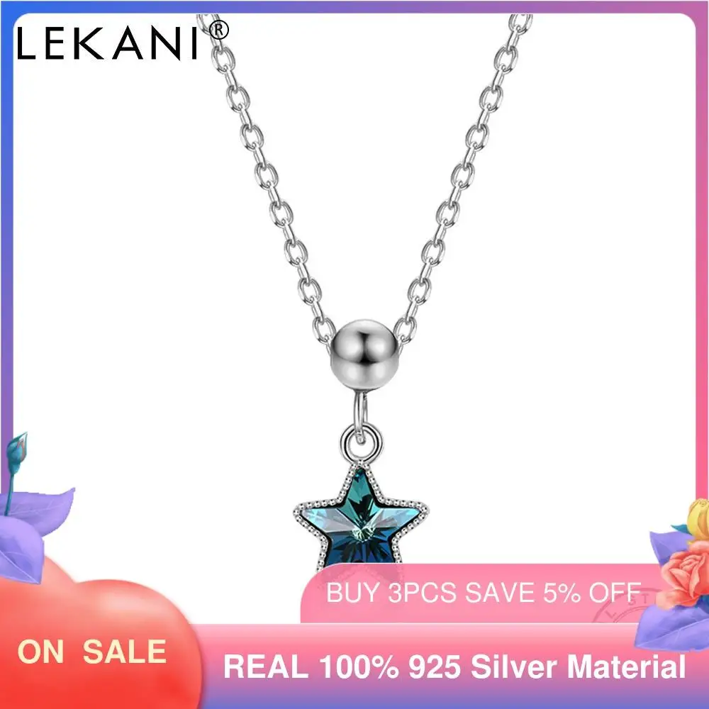 LEKANI 925 Sterling Silver Pendant Necklace For Women Five-Pointed Austria Crystal Necklace Party Fine Jewelry Trend 2021 New
LEKANI 925 Sterling Silver Pendant Necklace For Women Five-Pointed Austria Crystal Necklace Party Fine Jewelry Trend 2021 New