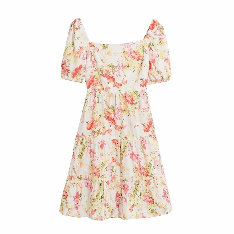 Elegant floral print summer dresses women 2021 Bownot backless fashion sundress lady Puff sleeve slim beach dress girl
Elegant floral print summer dresses women 2021 Bownot backless fashion sundress lady Puff sleeve slim beach dress girl