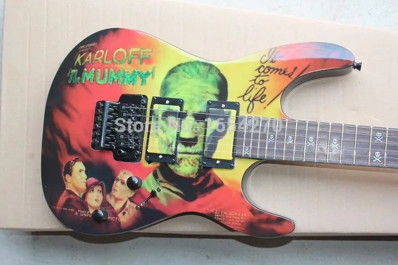 Оптовая продажа Горячая Распродажа электрогитара KIRK HAMMETT KH2 M II MUMMY KARLOFF TIMUMMY 151101| |