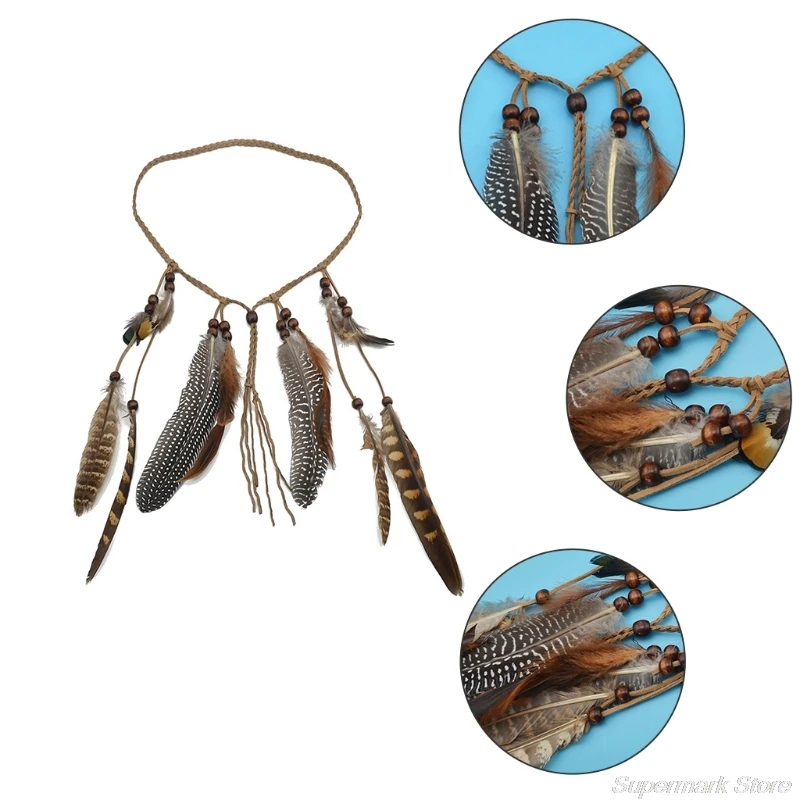Hippie Carnival Headwear Bohemian Ethnic Feather Tassel Bandana Hairband Festival Party Tribal Braided Weave Headpiece M24 21
Hippie Carnival Headwear Bohemian Ethnic Feather Tassel Bandana Hairband Festival Party Tribal Braided Weave Headpiece M24 21