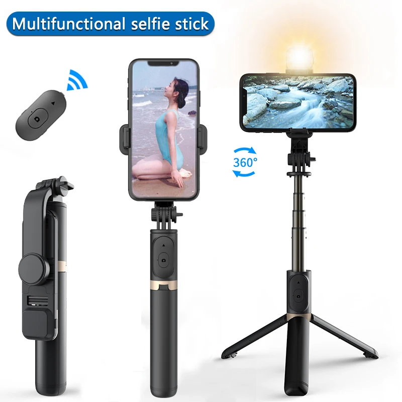 COOL DIER Aluminum alloy wireless bluetooth selfie stick expandable mini tripod foldable handheld monopod with LED fill light
COOL DIER Aluminum alloy wireless bluetooth selfie stick expandable mini tripod foldable handheld monopod with LED fill light