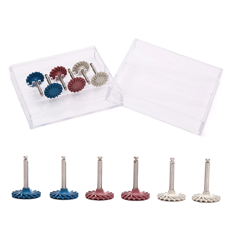 6pcs/set 3 colors mixed Dental Composite resin Polishing Disc Kit Spiral Flex Brush Burs
6pcs/set 3 colors mixed Dental Composite resin Polishing Disc Kit Spiral Flex Brush Burs