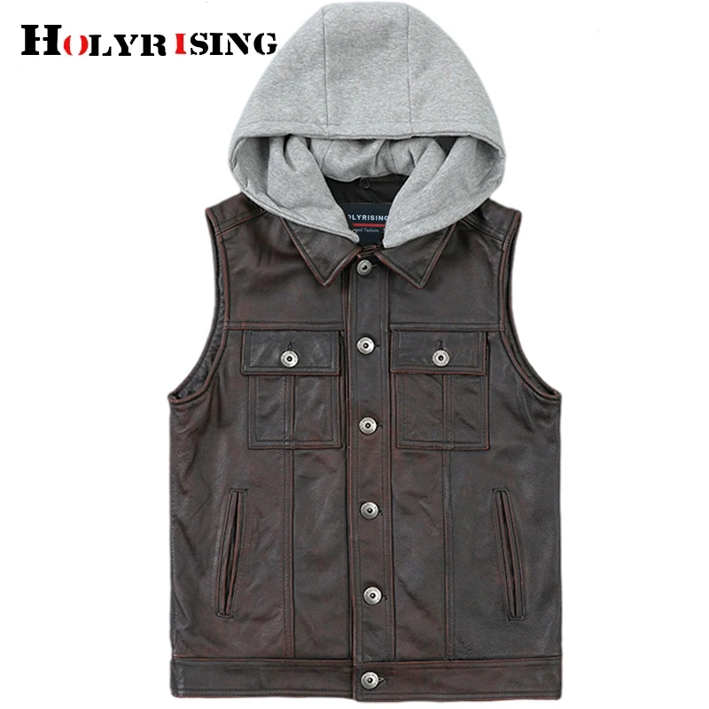 vintage men vest top cow leather sleeveless jackets hooded blouson cuir homme real cowhide button pockets slim waistcoat 19752
vintage men vest top cow leather sleeveless jackets hooded blouson cuir homme real cowhide button pockets slim waistcoat 19752
