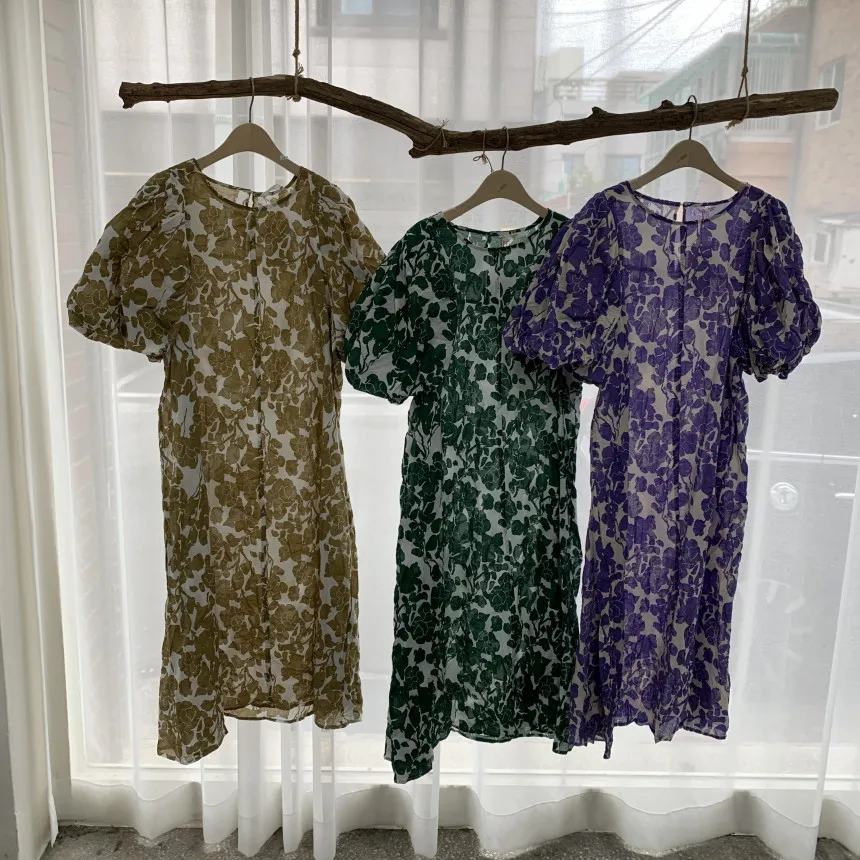 French Big Flower Print O-neck Loose Lantern Sleeve Dress Female 2021 Vintage Summer Dresses Women Clothing Loose Causal Vestido
French Big Flower Print O-neck Loose Lantern Sleeve Dress Female 2021 Vintage Summer Dresses Women Clothing Loose Causal Vestido
