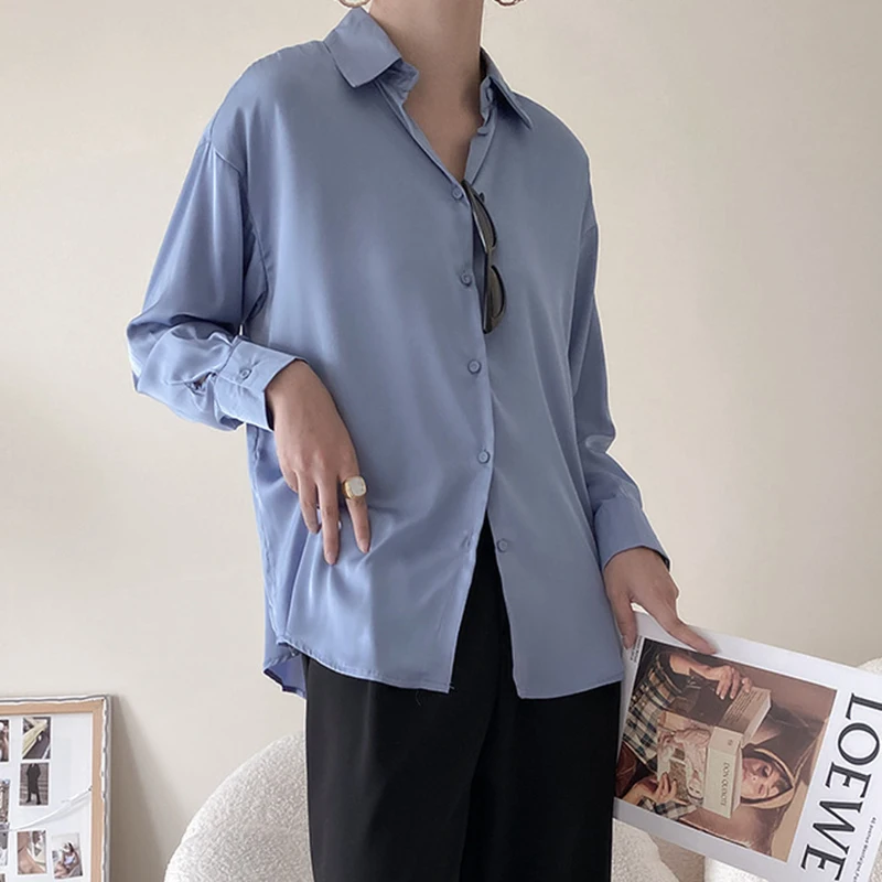 TWOTWINSTYLE Casual Blouse Shirts For Female Lapel Collar Long Sleeve Loose Women's Casual Shirt Fashion Streetwear New 2021
TWOTWINSTYLE Casual Blouse Shirts For Female Lapel Collar Long Sleeve Loose Women's Casual Shirt Fashion Streetwear New 2021
