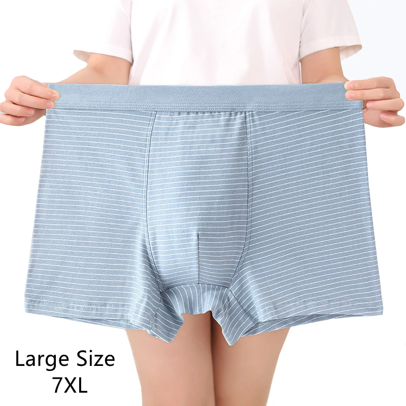 Large Size 7XL Underwear For Men Breathable Boxers Men's Cotton Spandex Boxer Briefs Loose Striped Panties Shorts Man Underpants
Large Size 7XL Underwear For Men Breathable Boxers Men's Cotton Spandex Boxer Briefs Loose Striped Panties Shorts Man Underpants