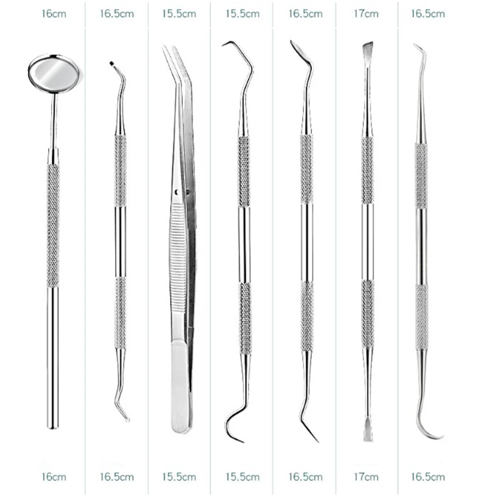 6Pcs Stainless Dental Tool Set Dentist Tooth Clean Hygiene Picks Mirror Kit Oral Health Tooth Cleaning Inspection Tartar Cleaner
6Pcs Stainless Dental Tool Set Dentist Tooth Clean Hygiene Picks Mirror Kit Oral Health Tooth Cleaning Inspection Tartar Cleaner