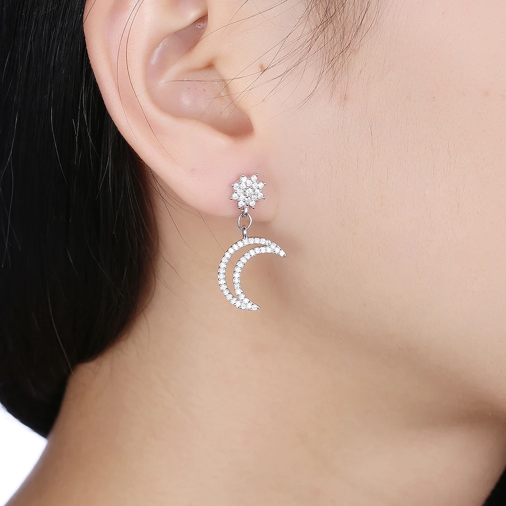 ZEMIOR 925 Sterling Silver Drop Earrings For Women The Stars And Moon Design Inlay Zircon Earring Party Fine Jewelry Hot Sale
ZEMIOR 925 Sterling Silver Drop Earrings For Women The Stars And Moon Design Inlay Zircon Earring Party Fine Jewelry Hot Sale