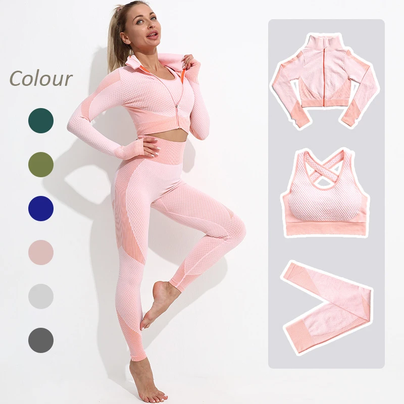 2/3 Piece Women Crop Top Sports Shirts High Waist Leggings Yoga Set Sport Wear Gym Clothes Fitness Tracksuit Yoga Sport Suit
2/3 Piece Women Crop Top Sports Shirts High Waist Leggings Yoga Set Sport Wear Gym Clothes Fitness Tracksuit Yoga Sport Suit