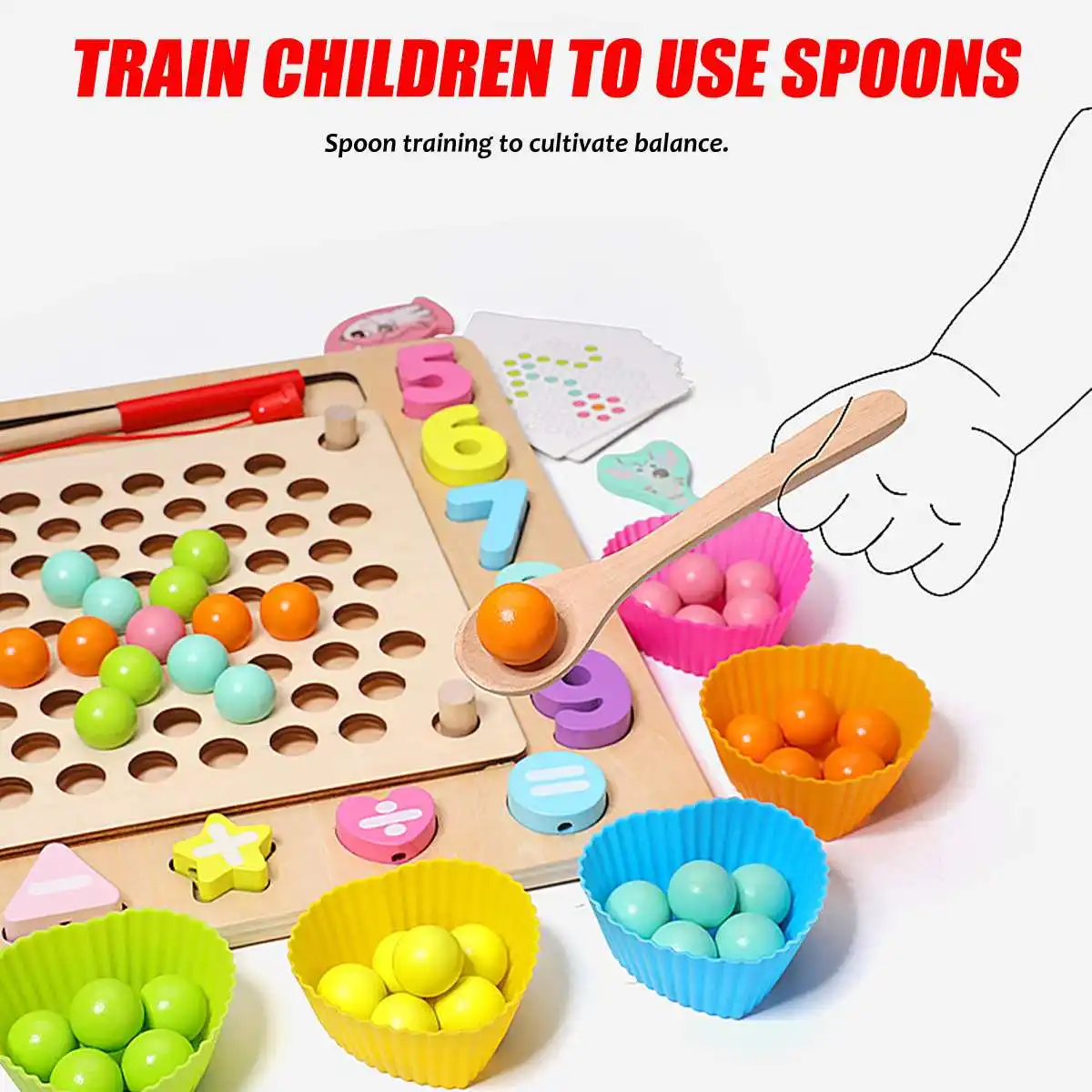 5 in 1 Clip Ball Clip Beads Jigsaw Puzzle Game 110pcs baby kids Early Education CHILDREN'S Hand-Eye Coordination Training Parent
5 in 1 Clip Ball Clip Beads Jigsaw Puzzle Game 110pcs baby kids Early Education CHILDREN'S Hand-Eye Coordination Training Parent