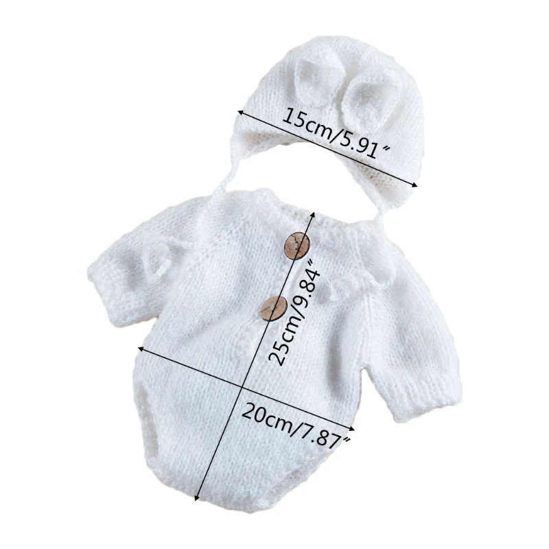2 Pcs Knitted Baby Hat Romper Set Newborn Photography Props Outfit Infants Photo Shooting Clothing
2 Pcs Knitted Baby Hat Romper Set Newborn Photography Props Outfit Infants Photo Shooting Clothing