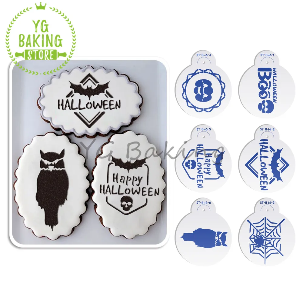 Dorica 2 Размеры 6 шт./партия и надписью "Happy Halloween" ворона и череп торт Lace Трафареты Кухня кекс и печенья украшения инструмент для выпечки
Dorica 2 Размеры 6 шт./партия и надписью "Happy Halloween" ворона и череп торт Lace Трафареты Кухня кекс и печенья украшения инструмент для выпечки