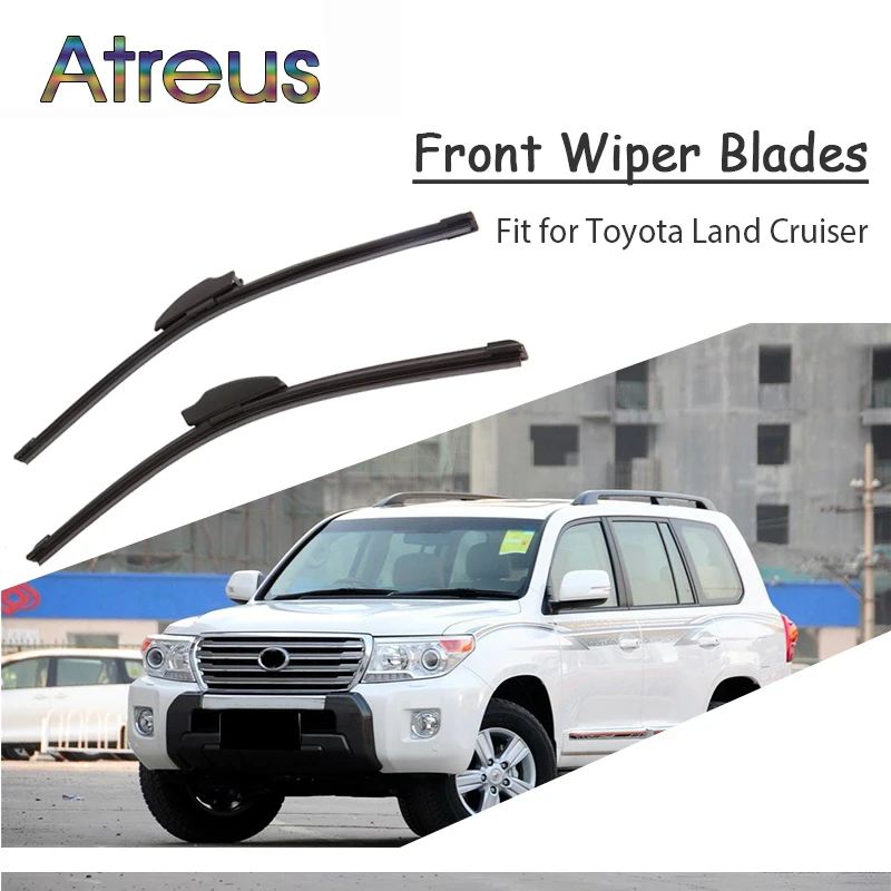 

Atreus 2pcs High Quality Long Life Rubber Front Wiper Blades For Toyota Land Cruiser 2002-2015 Windscreen Original Accessories