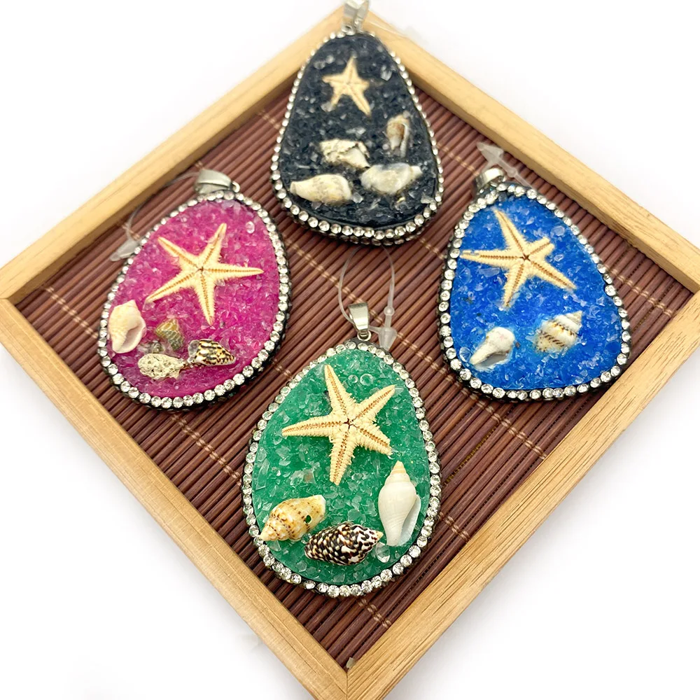 Natural Stone Irregular Shape Pendant Crystal Resin Starfish Conch Decoration Diamond Jewelry Pendant Necklace Accessories
Natural Stone Irregular Shape Pendant Crystal Resin Starfish Conch Decoration Diamond Jewelry Pendant Necklace Accessories