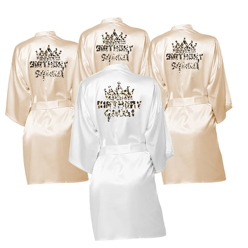 Personalised Leopard Printing QUEEN&SQUAD Women Silk Satin Long Wedding Bride Bridesmaid Robe Kimono Robe Bathrobe
Personalised Leopard Printing QUEEN&SQUAD Women Silk Satin Long Wedding Bride Bridesmaid Robe Kimono Robe Bathrobe