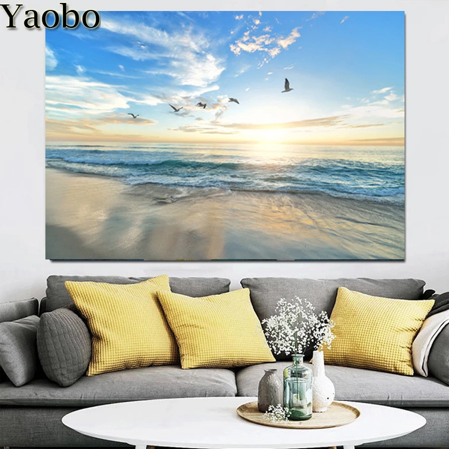 Beach sunrise landscape diy diamond painting full square/round diamond embroidery drill mosaic diamond art living room decor 
Beach sunrise landscape diy diamond painting full square/round diamond embroidery drill mosaic diamond art living room decor