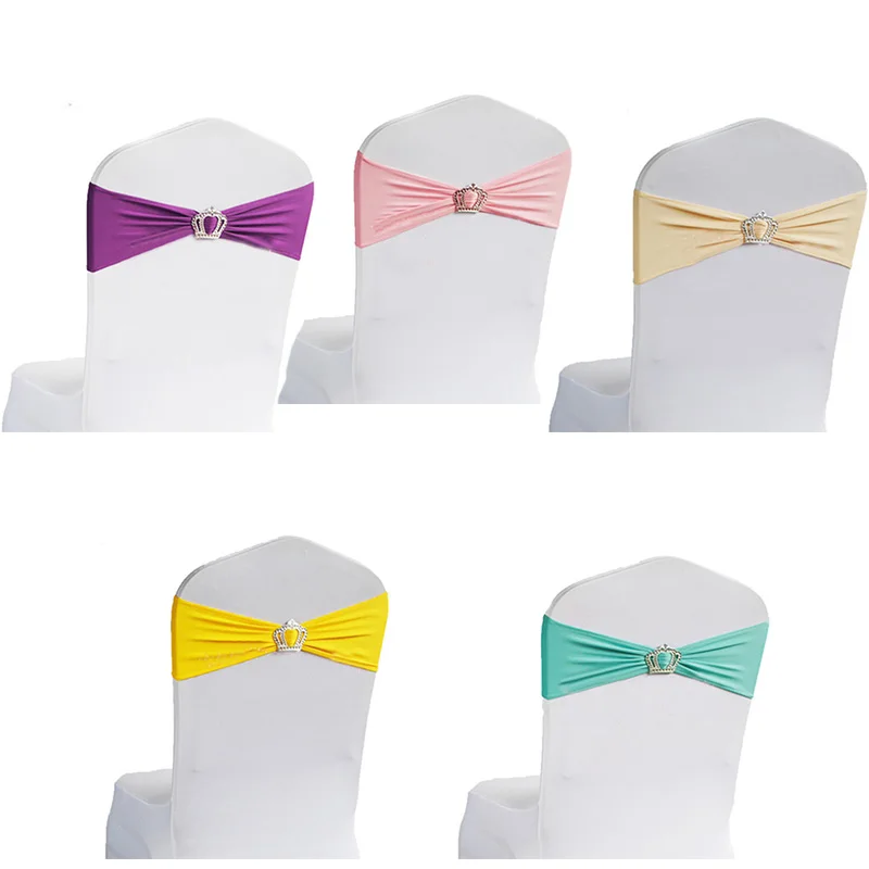 Spandex Chair Band Sash Wedding Lycra Band Crown Buckle Stretch For Cover Wedding Party Dinner Banquet Chair Sash Decoration
Spandex Chair Band Sash Wedding Lycra Band Crown Buckle Stretch For Cover Wedding Party Dinner Banquet Chair Sash Decoration