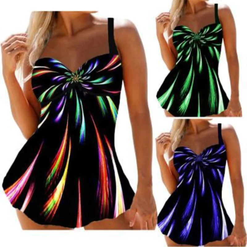 2021 Bikini New Firework Gradient Color Printing Skirt Large Size Split Swimsuit Women Bathing Suits Woman Plus Size Swimwear
2021 Bikini New Firework Gradient Color Printing Skirt Large Size Split Swimsuit Women Bathing Suits Woman Plus Size Swimwear