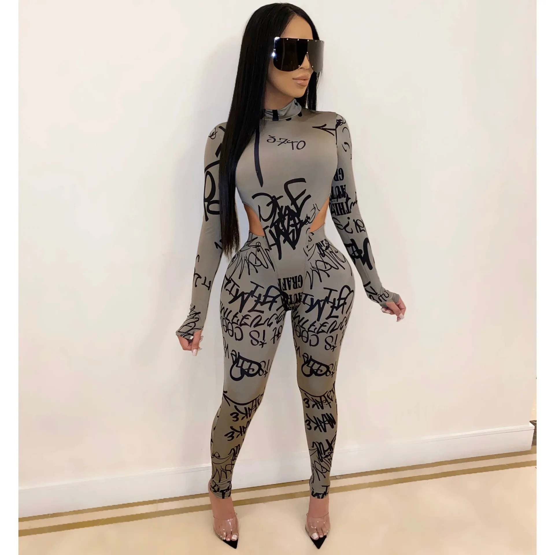 Women's Tracksuit Sexy Letter Print Long-Sleeved Irregular Nine-Point Pants Pencil Pants Suit
Women's Tracksuit Sexy Letter Print Long-Sleeved Irregular Nine-Point Pants Pencil Pants Suit