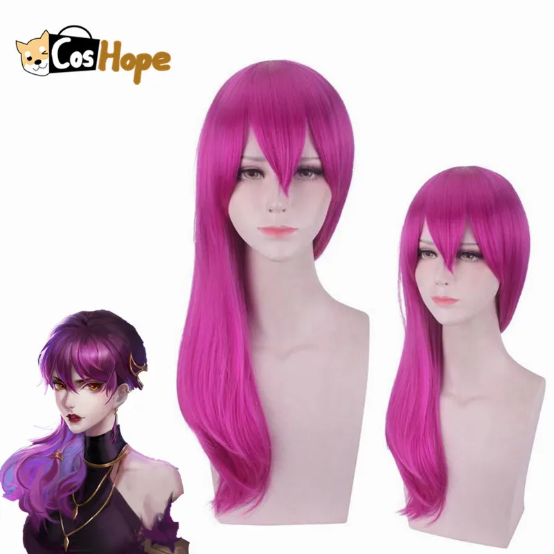 Эвелинн кДа косплей парик лол женский розовый красный аниме парики термостойкие