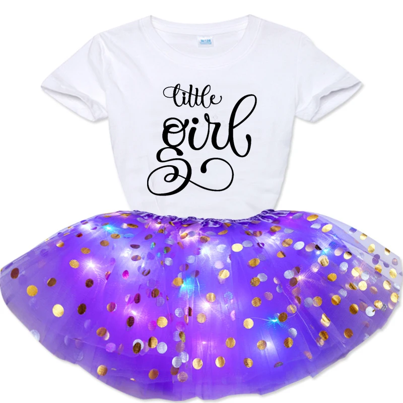 2021 Girls Personalized Customized Birthday Gift Dress Party Dresses Girl Custom Letter Short Sleeve T-shirt+luminous Skirt Sets
2021 Girls Personalized Customized Birthday Gift Dress Party Dresses Girl Custom Letter Short Sleeve T-shirt+luminous Skirt Sets