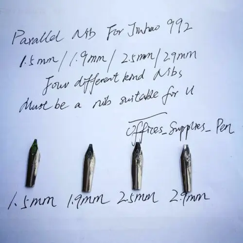 Stub italic 0.7/1.1/1.5/1.9/2.5/2.9MM Fountain Pen Nib For Jinhao 992 991 shark 150 51A Ink Pen Stationery Office school supplie
Stub italic 0.7/1.1/1.5/1.9/2.5/2.9MM Fountain Pen Nib For Jinhao 992 991 shark 150 51A Ink Pen Stationery Office school supplie