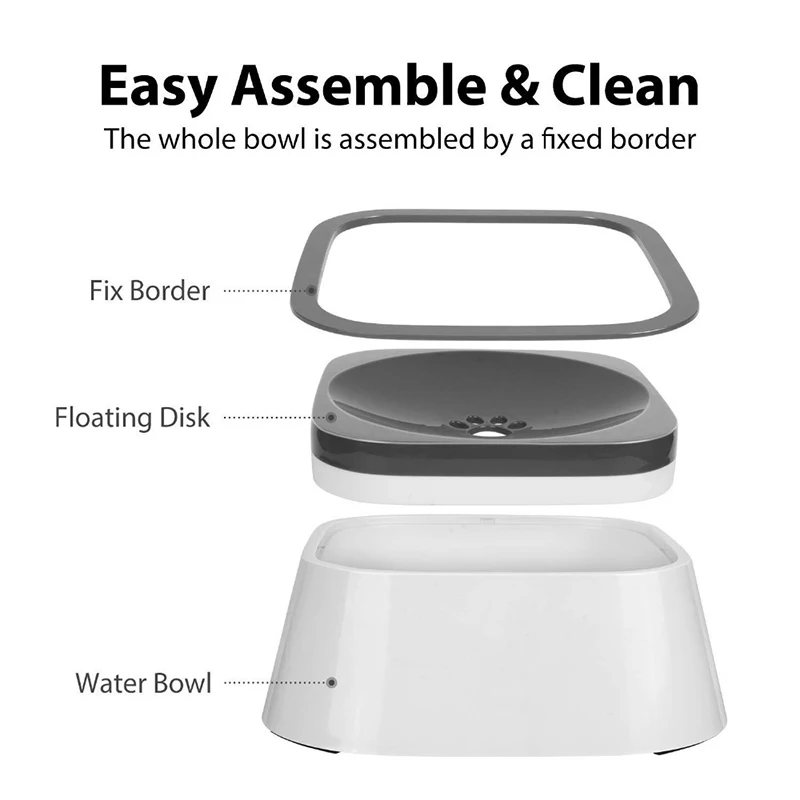 Pet Water Dispenser Dog Bowl Dog Water Bowl No-Spill Pet Water Bowl Slow Water Feeder Dog Bowl No-Slip 50oz HFing
Pet Water Dispenser Dog Bowl Dog Water Bowl No-Spill Pet Water Bowl Slow Water Feeder Dog Bowl No-Slip 50oz HFing