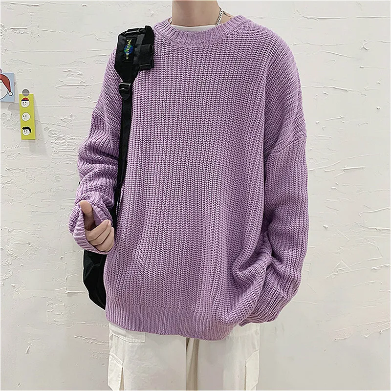 Sweaters Pullovers Men Winter Solid Daily All-match Chic Fashion Loose Leisure Thickening Harajuku Simple Mens Pullover Ulzzang
Sweaters Pullovers Men Winter Solid Daily All-match Chic Fashion Loose Leisure Thickening Harajuku Simple Mens Pullover Ulzzang