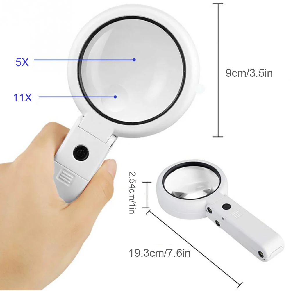 5X 11X Magnifying Glass Dual Use Table Lamp Super Bright Stand Non Slip Hand Held 8 LED Magnifier Lamp 2021 New
5X 11X Magnifying Glass Dual Use Table Lamp Super Bright Stand Non Slip Hand Held 8 LED Magnifier Lamp 2021 New