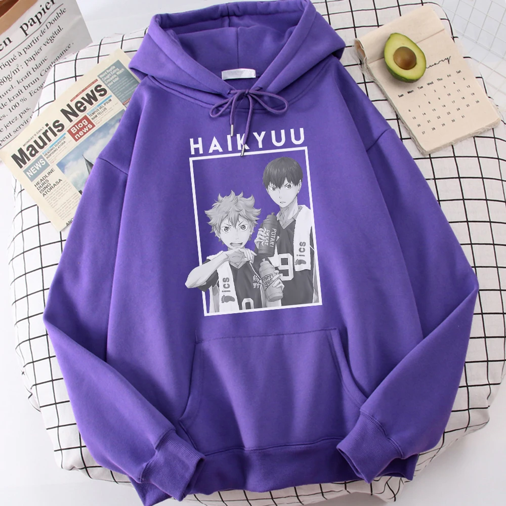 Толстовка Hinata And Kageyama Haikyuu мужская с капюшоном повседневная смешная уличная