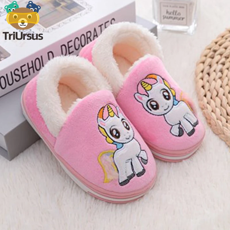 Winter Home Soft Unicorn Cotton Slippers Children Pink Plush Warm Indoor Slipper Shoe Kids House Child Girl Non-slip Flip Flops
Winter Home Soft Unicorn Cotton Slippers Children Pink Plush Warm Indoor Slipper Shoe Kids House Child Girl Non-slip Flip Flops