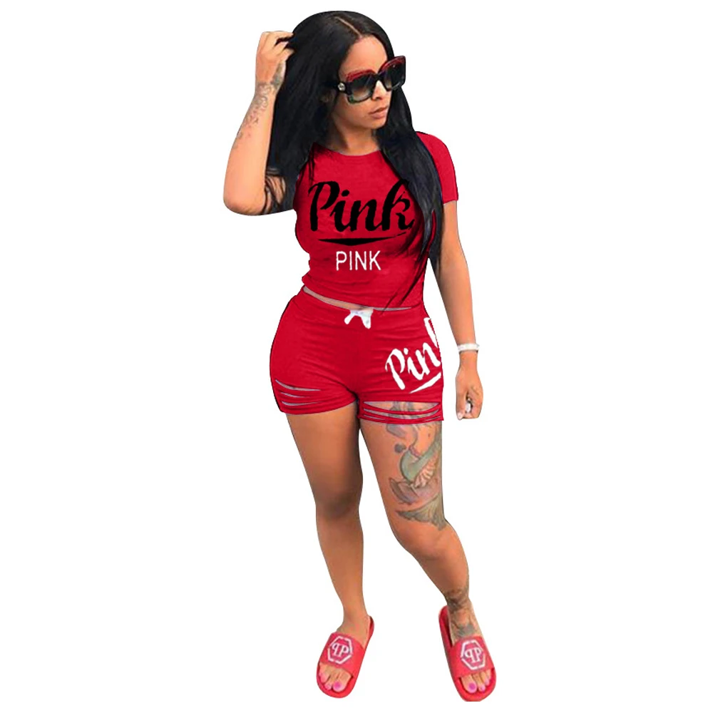 Women Pink Set Outfits 2 Piece Tracksuit Summer 2020 Runway Letter Print Sweatsuits Casual Sport Bodycon Two Piece Biker Set
Women Pink Set Outfits 2 Piece Tracksuit Summer 2020 Runway Letter Print Sweatsuits Casual Sport Bodycon Two Piece Biker Set