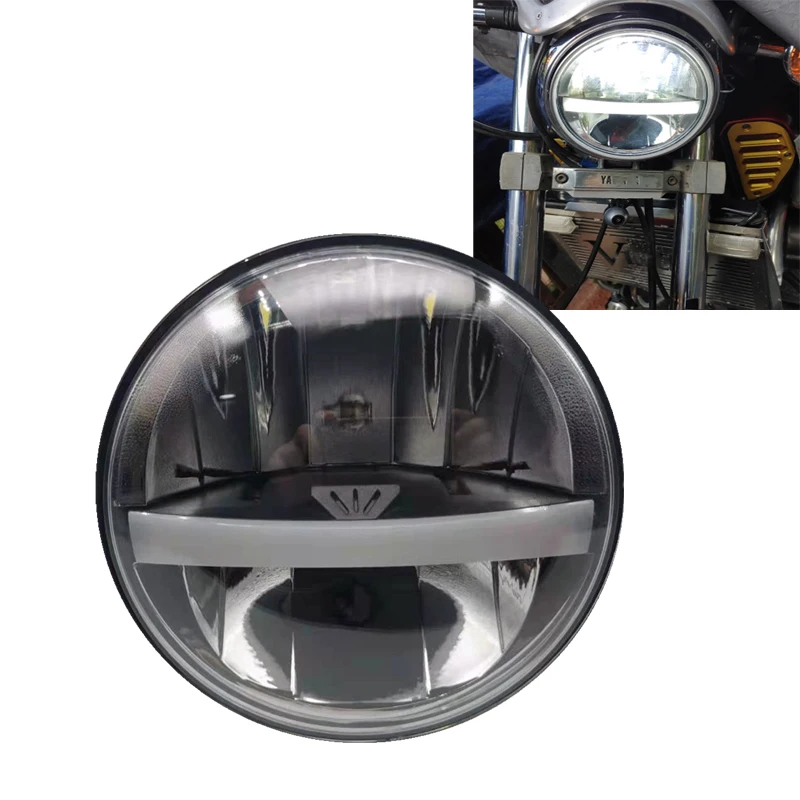 5.75'' Motorcycle LED Headlight 5-3/4 DRL Projector Hi/Low Beam Headlamp for Harley Sportster Street Bob Nightster 48 Iron 883
5.75'' Motorcycle LED Headlight 5-3/4 DRL Projector Hi/Low Beam Headlamp for Harley Sportster Street Bob Nightster 48 Iron 883