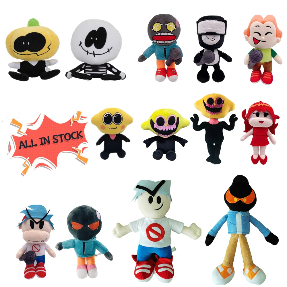 Friday Night Funkin Plush Toy Boyfriend Whitty Spooky Month Skid and Pump Monster Lemon Demon Captain Pico Soft Stuffed Doll
Friday Night Funkin Plush Toy Boyfriend Whitty Spooky Month Skid and Pump Monster Lemon Demon Captain Pico Soft Stuffed Doll