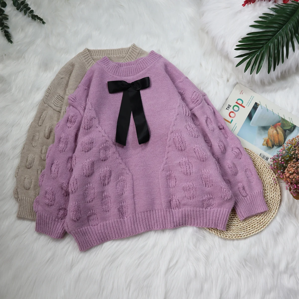 Sweater Women Solid Jacquard Bow Decorated Patchwork High Street Pullover Warm Winter Thick Knitted Harajuku Knitwear
Sweater Women Solid Jacquard Bow Decorated Patchwork High Street Pullover Warm Winter Thick Knitted Harajuku Knitwear