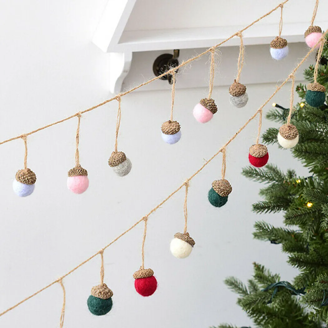 6pcs Xmas Tree Ornament Wool Felt Acorn Pine Cones DIY Pendant Christmas Decorations For Home New Year 2021 Kids Gift Wholesale
6pcs Xmas Tree Ornament Wool Felt Acorn Pine Cones DIY Pendant Christmas Decorations For Home New Year 2021 Kids Gift Wholesale