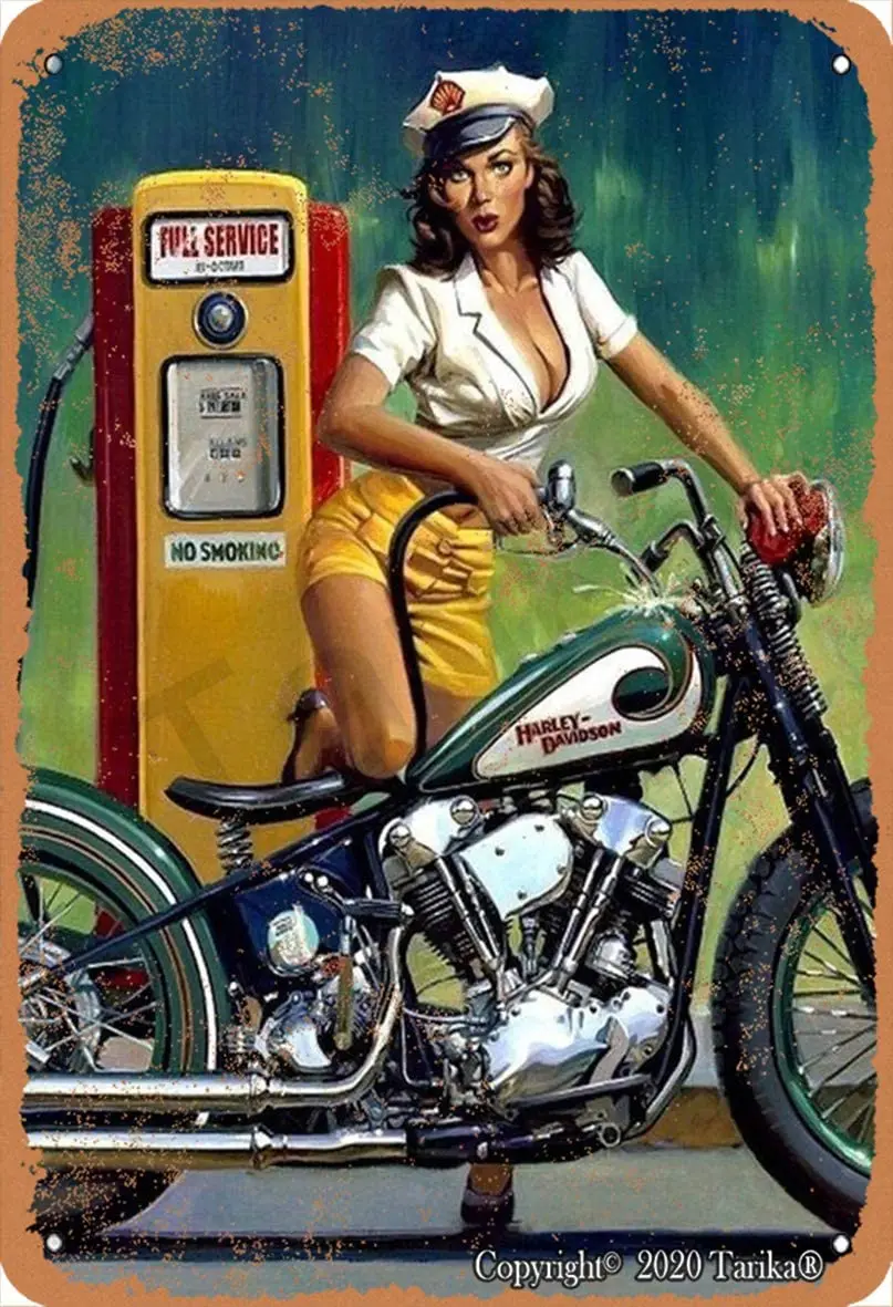 Sexy Lady Working for Gas Fuel Your Motorcycle 20X30 cm Retro Look Metal Decoration Painting Sign for Home Kitchen Bathroom
Sexy Lady Working for Gas Fuel Your Motorcycle 20X30 cm Retro Look Metal Decoration Painting Sign for Home Kitchen Bathroom