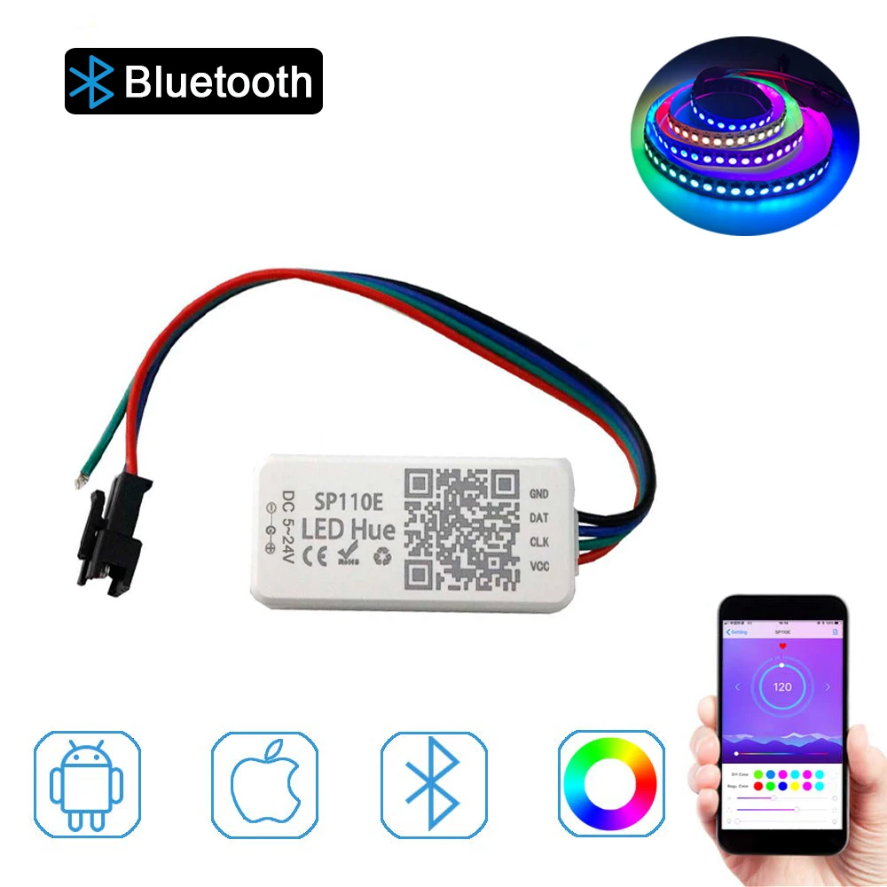 Контроллер светодиодной ленсветильник SP110E WS2813 WS2815 SK6812 RGB RGBW APA102 DC5-24V, для IOS и Android
Контроллер светодиодной ленсветильник SP110E WS2813 WS2815 SK6812 RGB RGBW APA102 DC5-24V, для IOS и Android