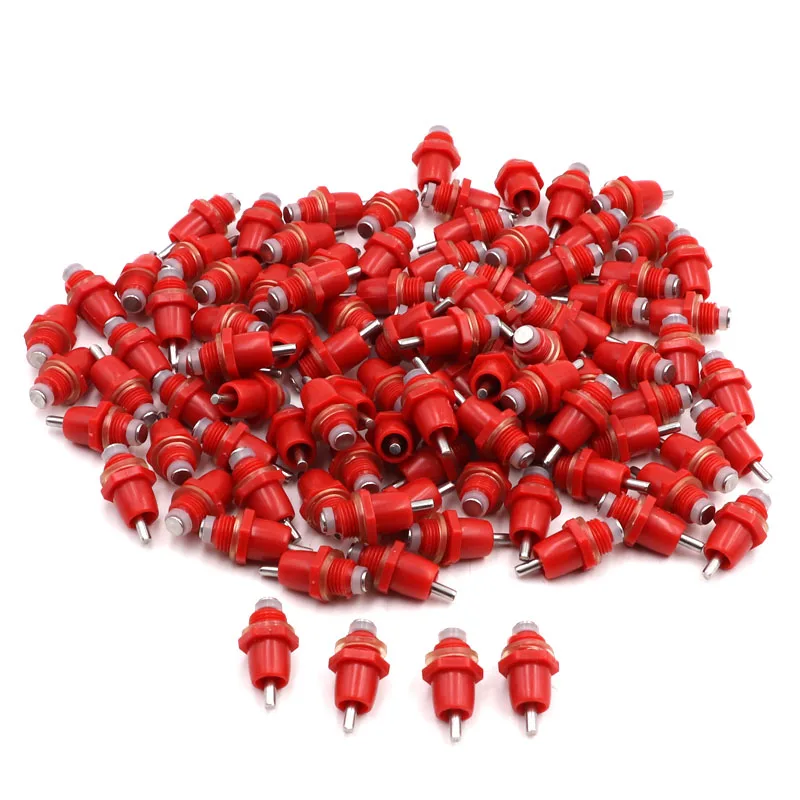 

500Pcs Chicken Waterer Nipple Drinkers Bird Quail Pigeon Waterer Nipples Automatic Waters Spring Type Poultry Farming Equipments