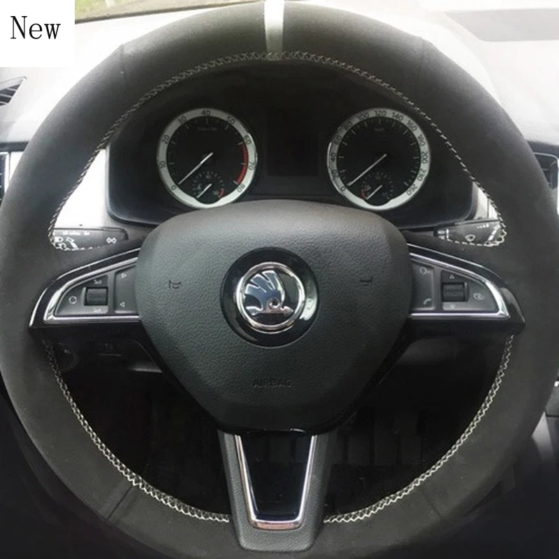 For Skoda Octavia Yeti Superb Rapid Fabia Rapid Spaceback Kodiaq Hand-Stitched Suede Car Steering Wheel Cover Car Accessories
For Skoda Octavia Yeti Superb Rapid Fabia Rapid Spaceback Kodiaq Hand-Stitched Suede Car Steering Wheel Cover Car Accessories